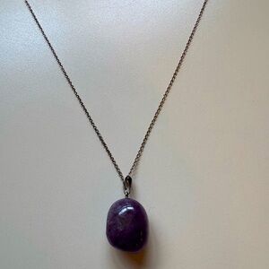 Purple Amethyst Pendant Necklace